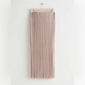 & other stories plisse pleated skirt